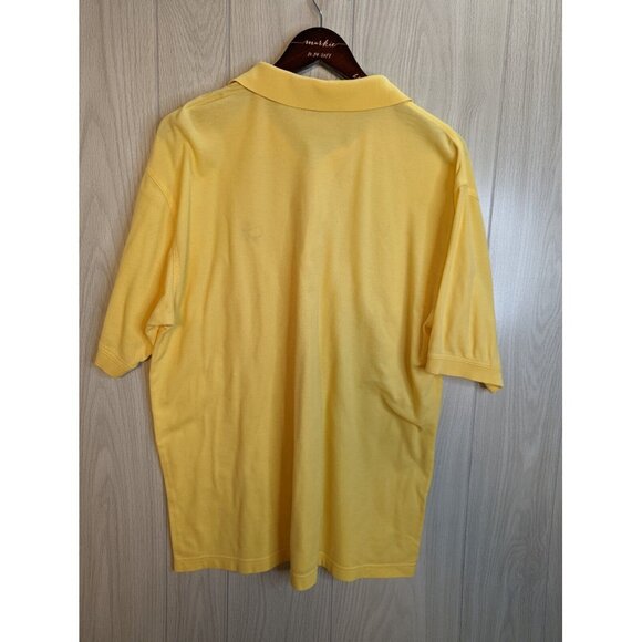 Masters Collection Yellow Solid Short Sleeve Polo Golf Shirt Men's Size Large - Picture 2 of 6